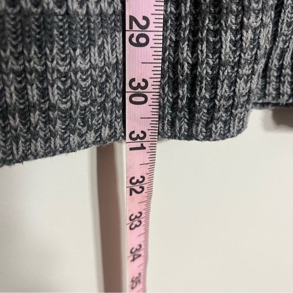 90s Y2K Mudd Short Sleeve Sweater Dress With Cowl Neck Mini Gray Size Small - Picture 8 of 10